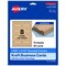 1-3/4" x 3-1/2" Rectangle Rounded Corners, Kraft Brown Business Cards